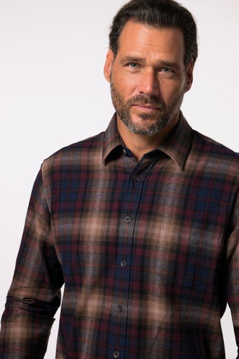 Produktbild JP1880 JP 1880 Karo-Flanellhemd, Langarm, Kentkragen, Modern Fit (4XL)