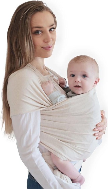 Produktbild Mushie Tragetuch Bio Baumwolle Beige Melange