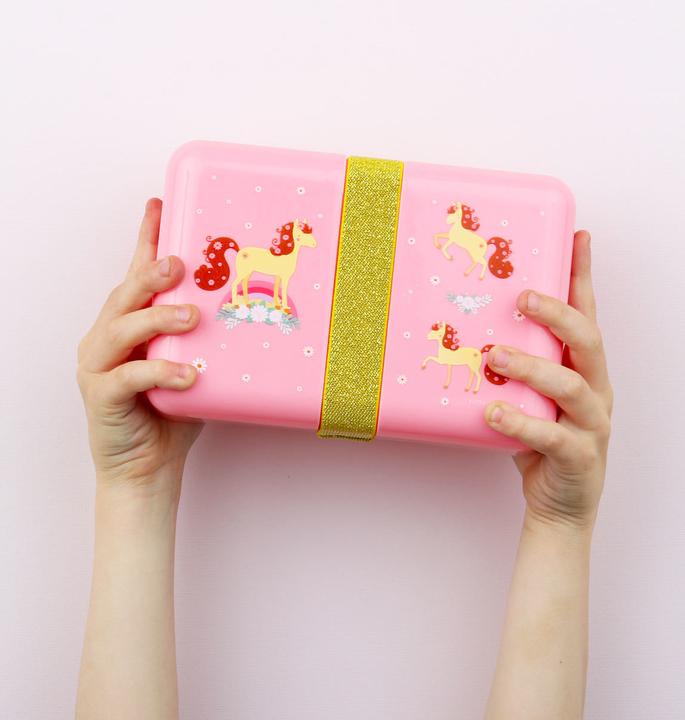 Actual product image A Little Lovely Company Lunch Box Horse SBLHPI11 pink 18x6x12cm