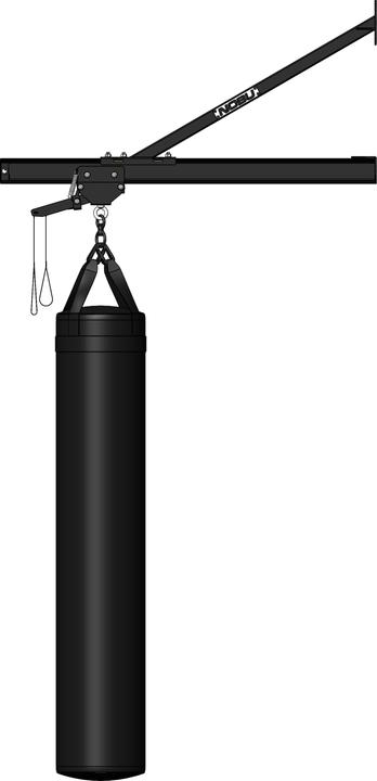 Immagine prodotto Nobu Athletics Supporto per sacchi da boxe a parete Pro con guida di stoccaggio