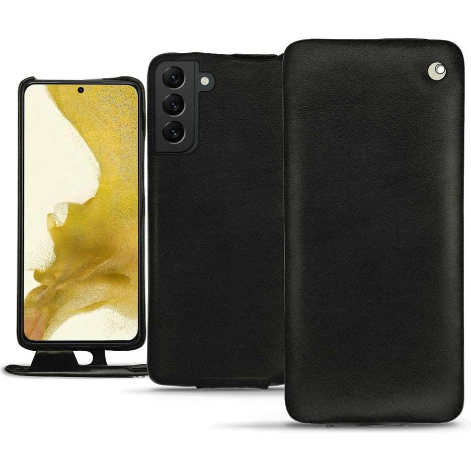 Noreve Lederschutzhülle vertikal (Samsung Galaxy S22+), Smartphone Hülle, Schwarz