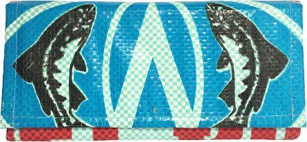 Immagine prodotto Bekos Upcycling - Borsetta da donna realizzata con sacchetti di cibo per pesci riciclati, verde chiaro