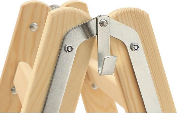 Image du produit kaiserkraft Escabeau en bois (Échelle deux plans, 95 cm)