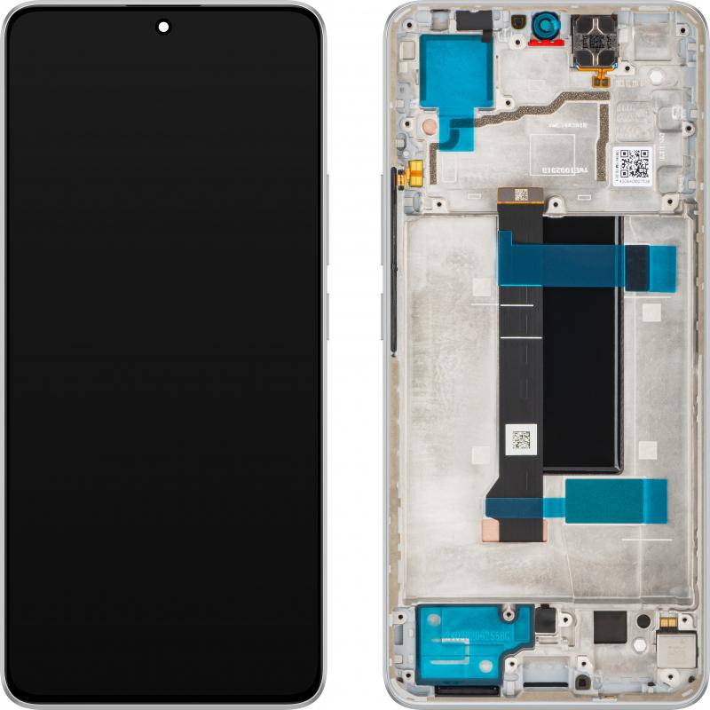 Xiaomi Display Unit f?r Poco X6 / Redmi Note 13 Pro 5G, White, Mobilgerät Ersatzteile