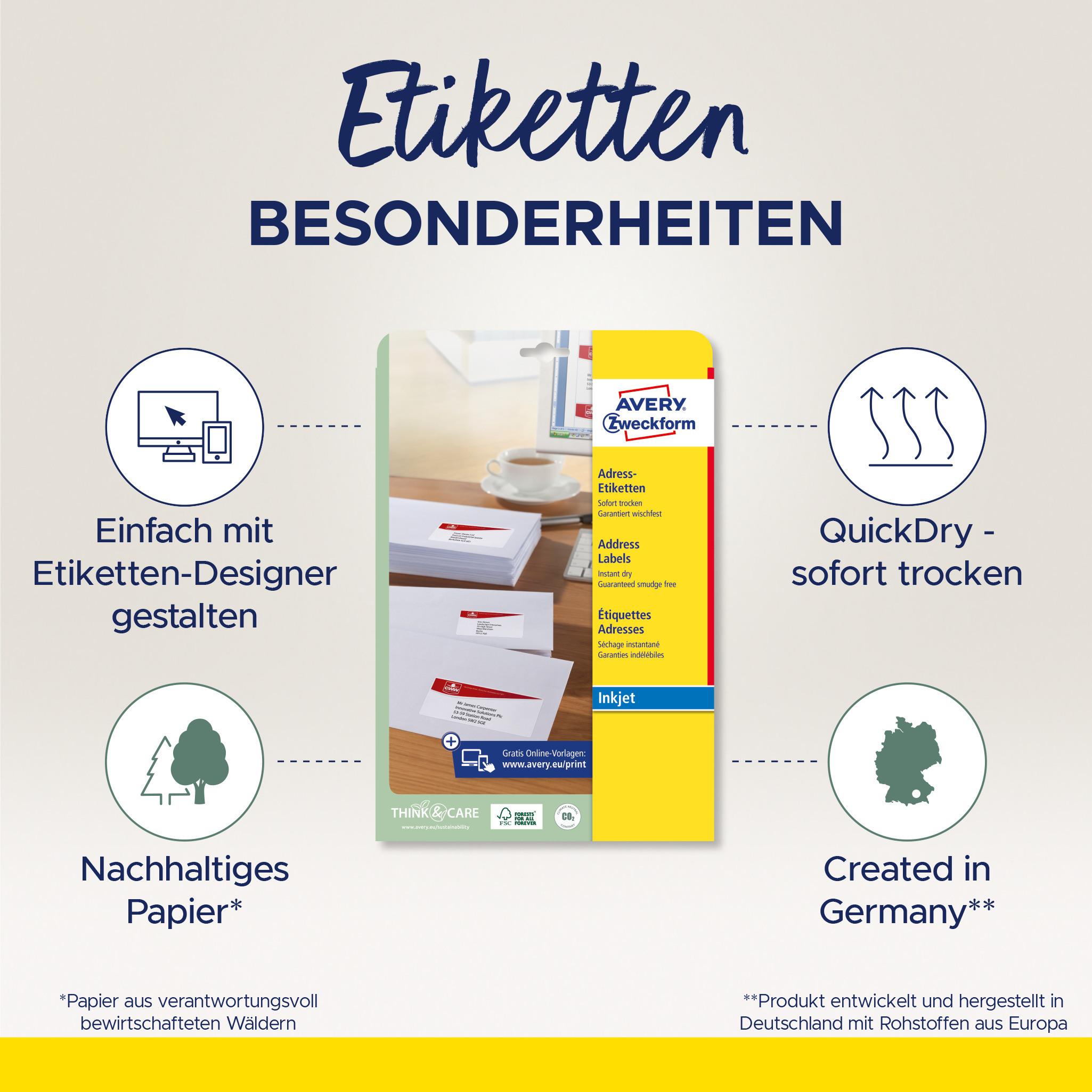 Thumbnail - Avery, Etiketten, Adressaufkleber