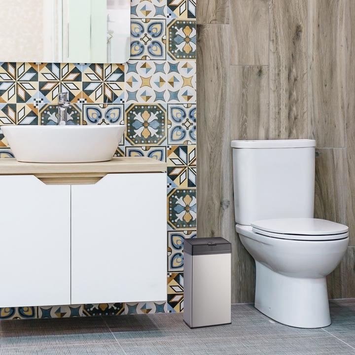 Actual product image Relaxdays Bathroom Bin, Push Function (3 l)