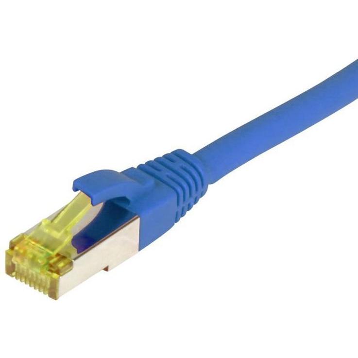 Synergy 21 Kabel Patch-RJ45 S-STP(S/FTP) 500Mhz 15.0m CAT6A *blau* TPE/LSZH(Ultraflex) AWG26 mit CAT7 Rohkabel (S/FTP, C...