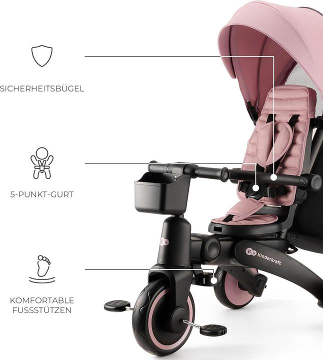 Actual product image KinderKraft Tricycle JAZZ 2 PINK