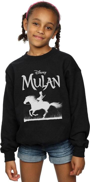 Actual product image Disney Girls Mulan Movie Mono Horse Sweatshirt (128)