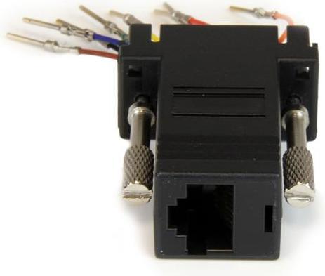Produktbild StarTech DB9 auf RJ45 Modular-Adapter - Stecker/Buchse - Seriell Adapter DB-9 / RJ-45 - St / Bu (0.09 m)
