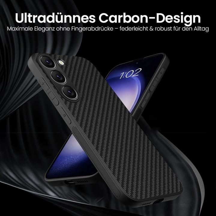 Produktbild RPD Samsung Galaxy S25 - Robustes TPU-Case mit Carbon-Optik, Schwarz (Samsung Galaxy S25)