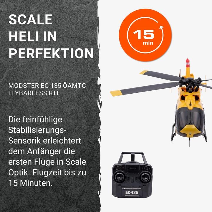 Image du produit Modster EC-135 ÖAMTC Scale RC Hélicoptère électrique RTF
