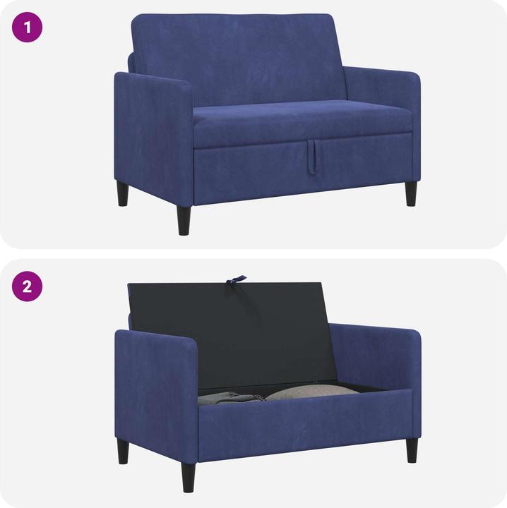 Produktbild vidaXL Sofa mit Stauraum (2-Sitzer)