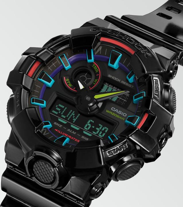 Immagine prodotto Casio GA-700RGB-1AER (Cronografo, Orologio digitale, 53 mm)
