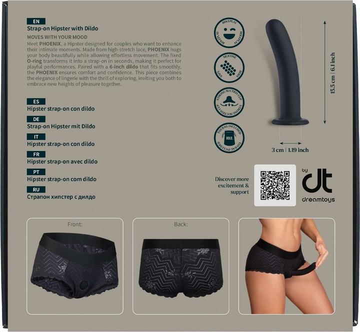 Actual product image Dream Toys Bold. Phoenix Strap-On Hipster With Dildo, XXL