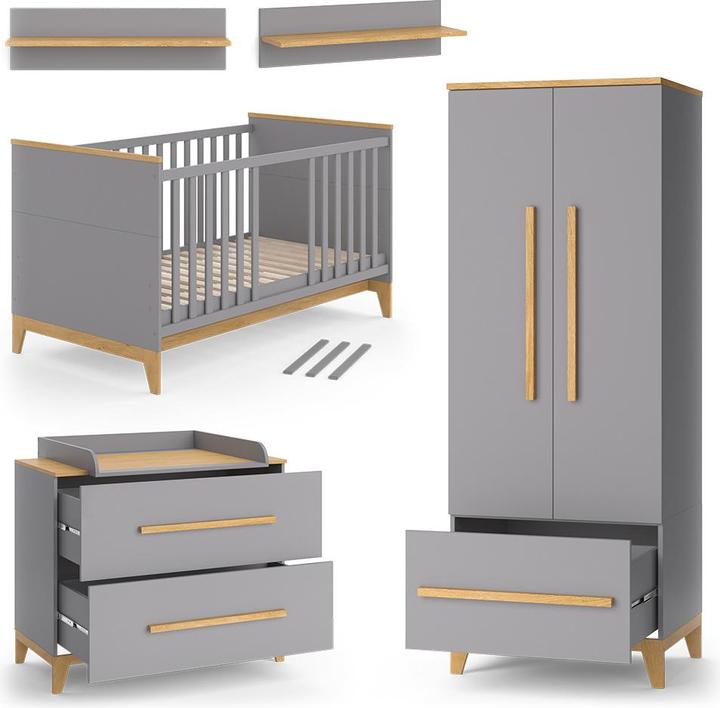 VitaliSpa Malia (Lit de bébé, Armoires pour enfant, Unité de changement)