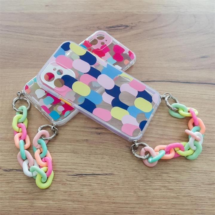 Actual product image Hurtel Colour Chain Case gel flexible elastic case cover with a chain pendant for Xiaomi Redmi Note 10 5G (Xiaomi Redmi Note 10 5G)