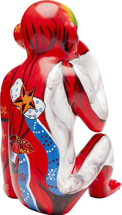 Immagine prodotto Kare Design Deko Figur Graffiti Monkey Rot 39cm