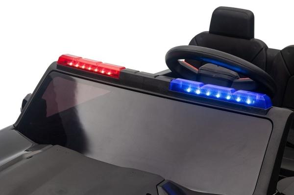 Produktbild Es-toys Kinderfahrzeug – Elektro Auto “Polizei” – 24V Akku, 4x200W Motoren, EVA-Reifen, Ledersitz (24 V)