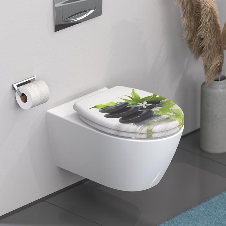 Produktbild Schütte WC Sitz Duroplast WC-Sitz JASMIN Absenkautomatik Schnellverschluss Quick Release 82367 Steine