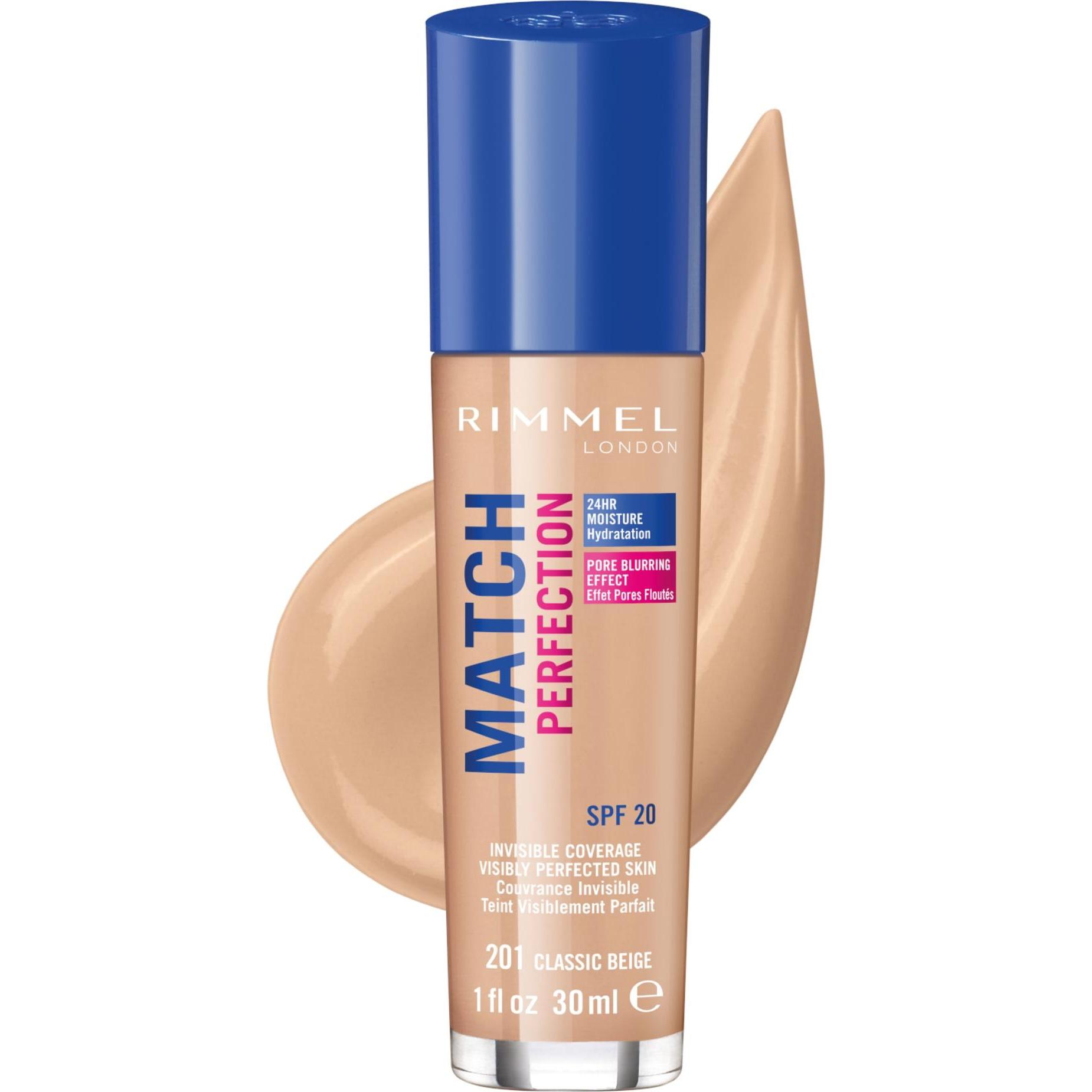 Thumbnail - Rimmel London, Foundation, Match Perfection SPF20 (201 Classic Beige)
