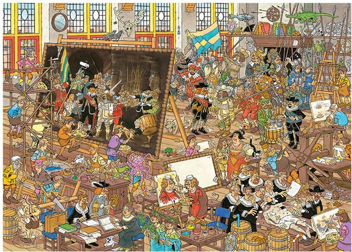 Actual product image Jumbo Jan van Haasteren - A day in the museum (1000 pieces)