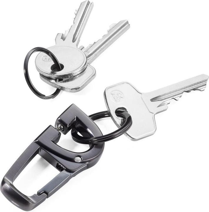 Image du produit Troika D-CLICK Porte-clés avec 2 anneaux pour clés, fermoir "clic", gris brillant