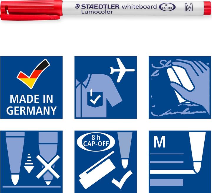 Image du produit Staedtler Marqueur Lumocolor pour tableau blanc 301 (4 x)