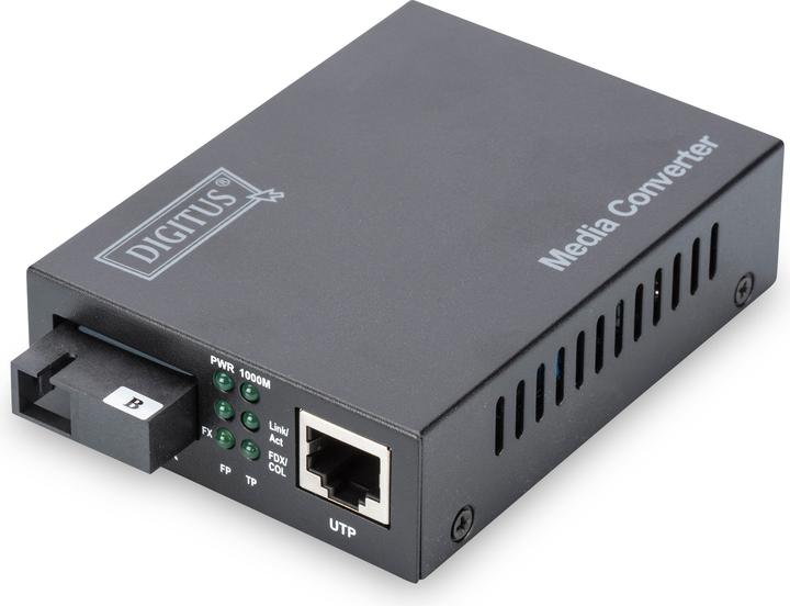 Actual product image Digitus Media Converter Singlemode BiDi WDM Gigabit Ethernet Tx1550nm / Rx1310nm SC Socket Up to 20km