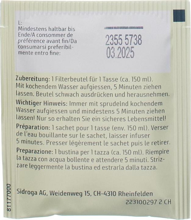 Nährwerte und Zutaten Sidroga Kinder Fencheltee (40 g)
