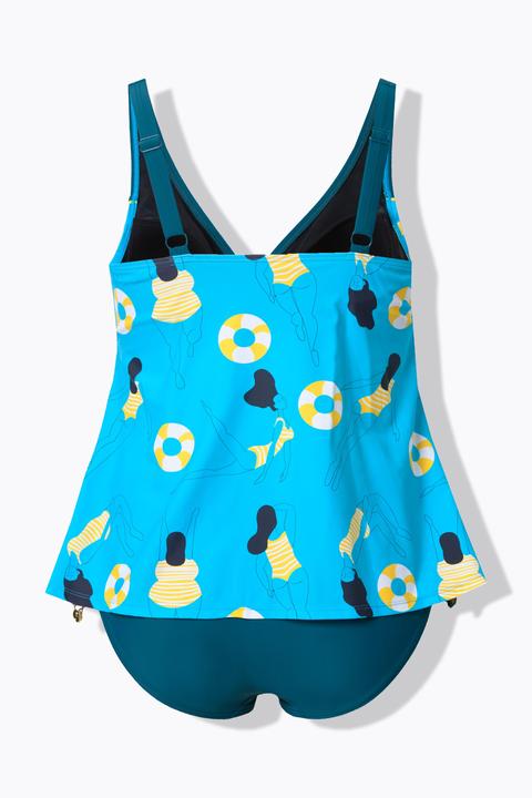 Actual product image Ulla Popken Swimmer Print Tankini Set (46)