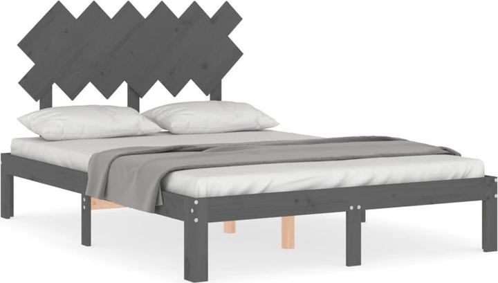 Produktbild vidaXL Massivholzbett mit Kopfteil Weiss 3FT Single (90 x 190 cm)