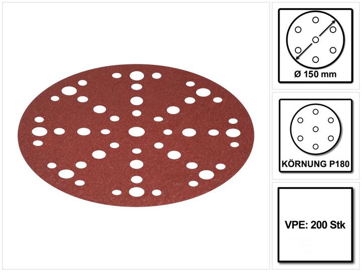 Actual product image Festool STF D150/48 Ruby 2 P180 grinding discs 150 mm 200 pcs. ( 4x 575192 ) for RO 150, ES 150 (P180)
