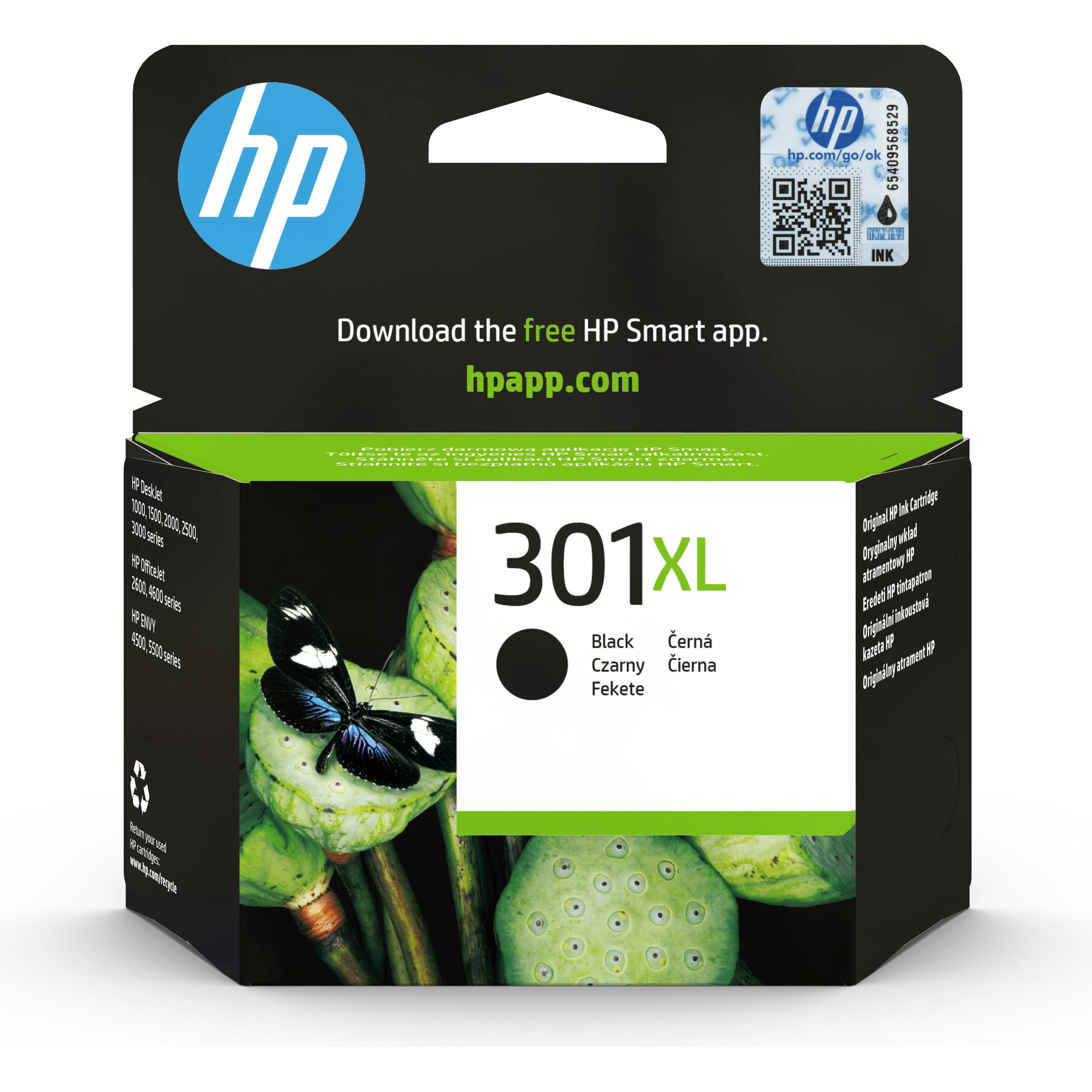 HP, Druckerpatrone, 301xl (BK)