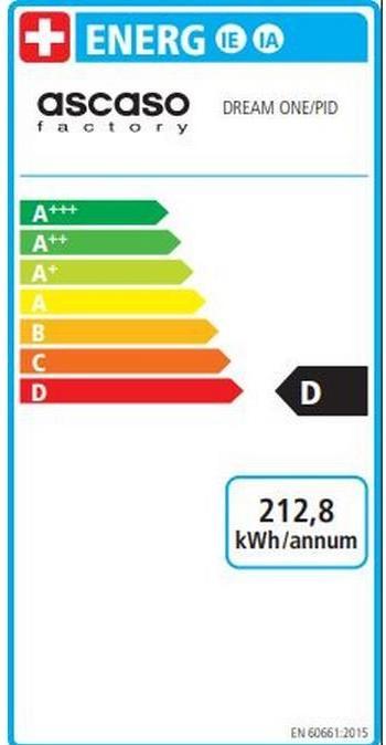 Energie-Label Ascaso Dream One