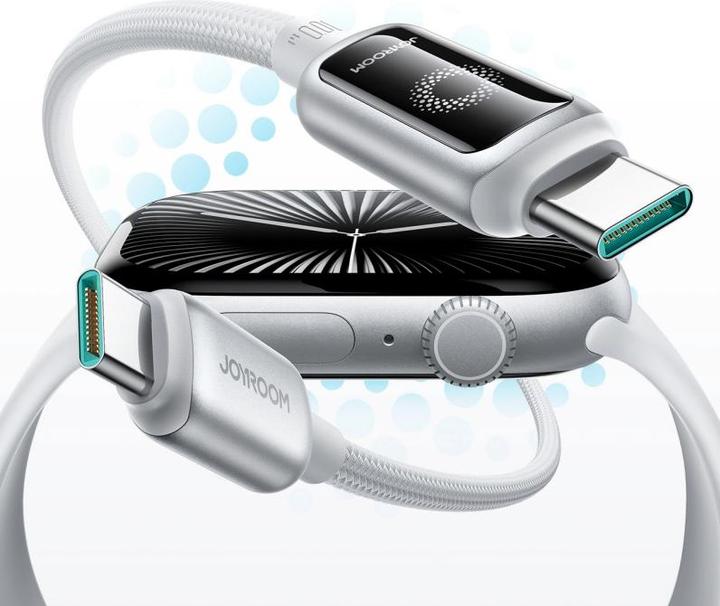 Image du produit Joyroom USB-C to USB-C Fast Charging Data Cable 100W, 1.2m - White (1.20 m, 100 W)