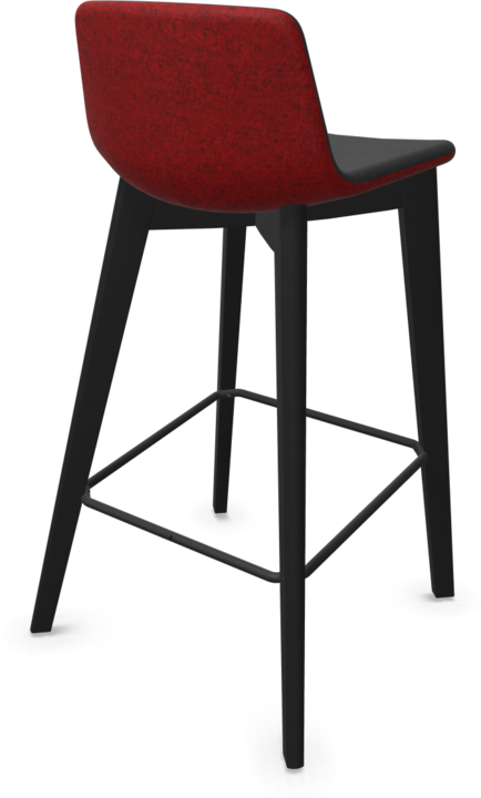 Black, red melange, Ash stained black