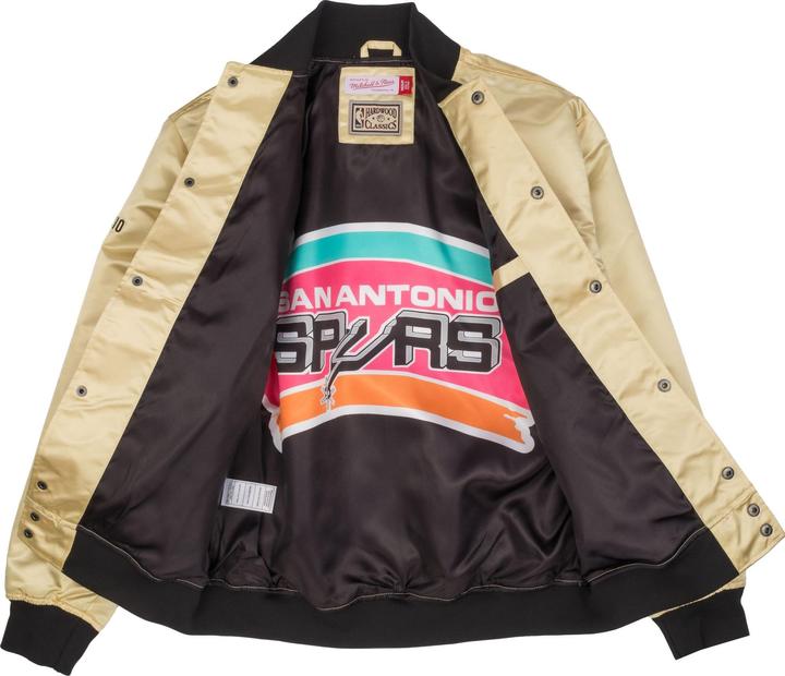 Immagine prodotto Mitchell & Ness M&N Veste leggera in raso - San Antonio Spurs oro (M)