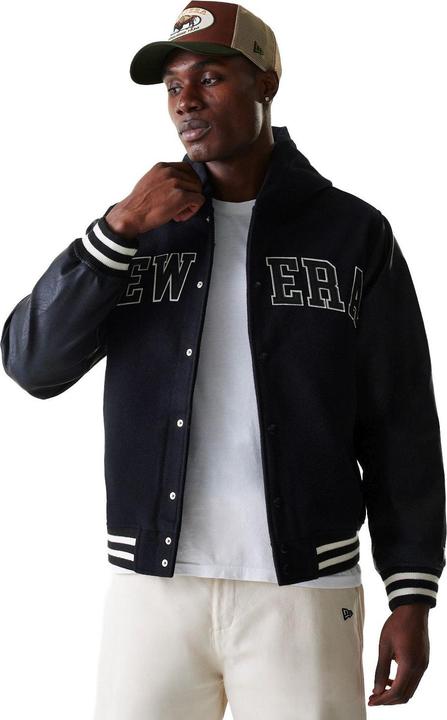 Actual product image New Era Varsity College Hooded Jacke - BRAND PATCHES - L (L)