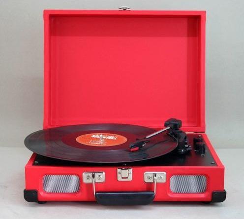 Productafbeelding Soundmaster PL580RO - Koffermodel platenspeler - Rood (Halfautomatisch)