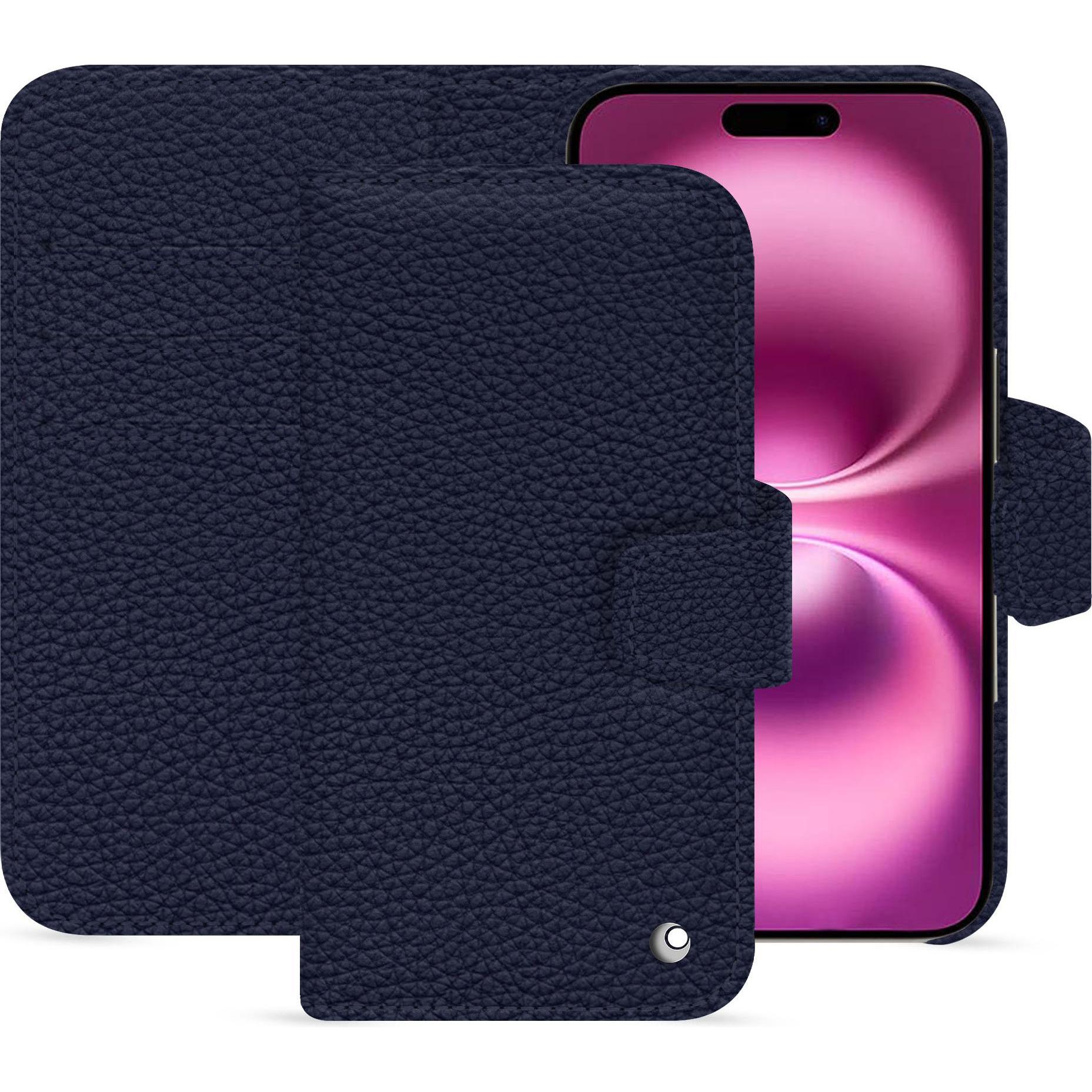 Noreve Lederschutzhülle Apple iPhone 16 Plus (Apple iPhone 16 Plus), Smartphone Hülle, Violett