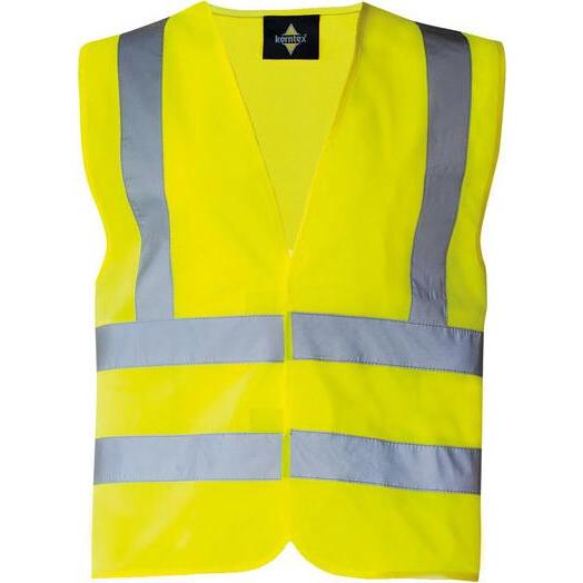 Korntex, Warnweste + Warnshirt, Warnweste mit 4 Reflexstreifen Gelb 5XL (5XL)