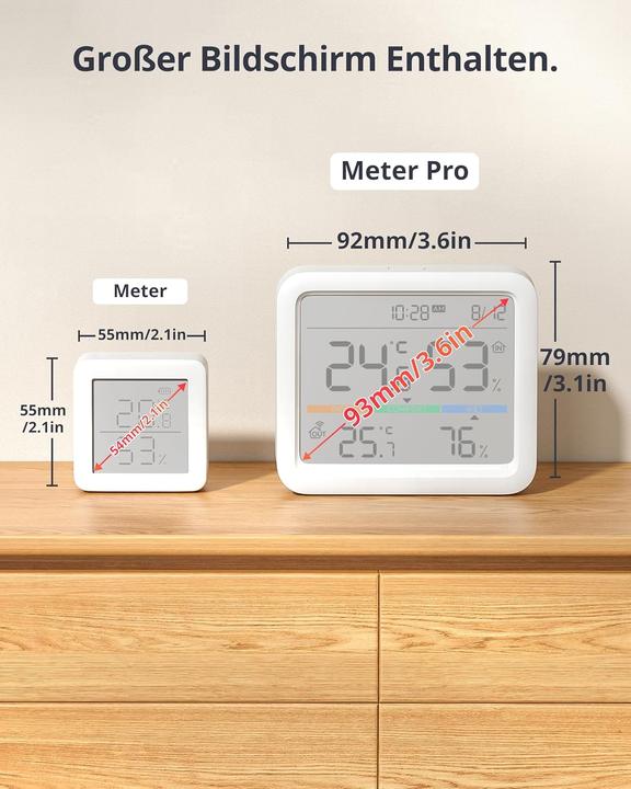 Image du produit SwitchBot Temperatursensor mit Datum/Wettervorhersage/Intelligenter Warnung