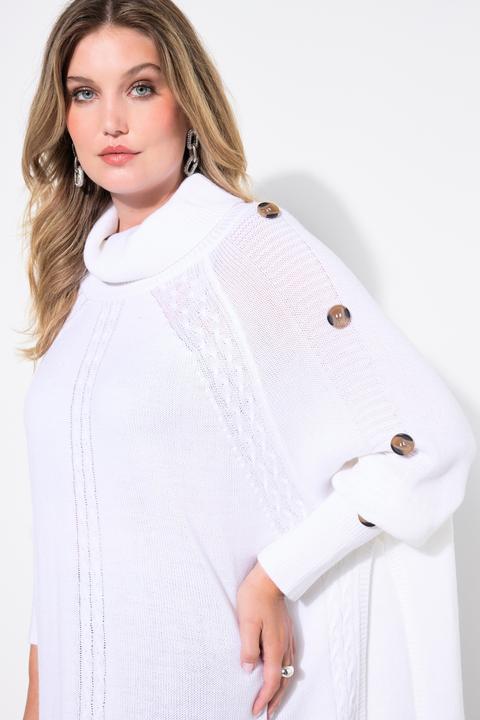 Produktbild Miamoda Pullover, Poncho-Style, Zopfmuster, Zipfelsaum (46, 48)