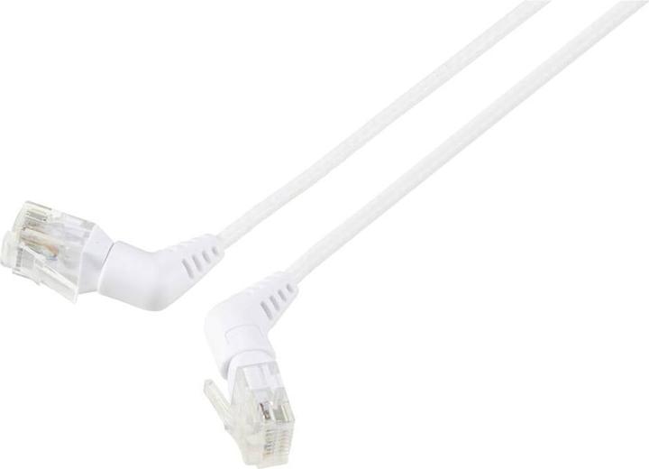 Produktbild Renkforce RF-6071558 RJ45 Netzwerkkabel, Patchkabel CAT 6 U/UTP 0.50 m Weiss Stec (U/UTP, CAT6, 0.50 m)