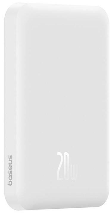 Produktbild Baseus Mini-Powerbank 5000 mAh 20 W + USB-C-Kabel (20 V/3 A) – Weiss (5000 mAh, 20 W, 19.25 Wh)