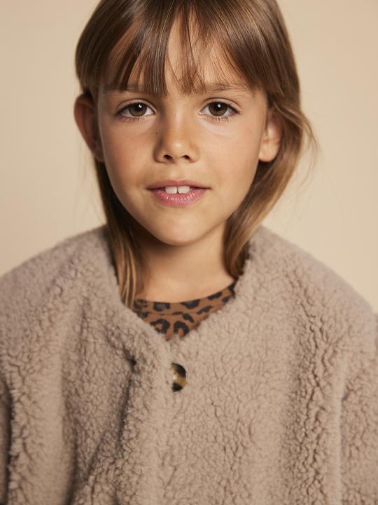 Immagine prodotto Envie de Fraise Mädchen Jacke mit Teddyfleece Mama-Tochter-Capsule, Futter mit Leo-Print (128)