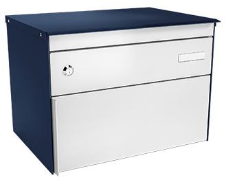 White aluminium, Sapphire Blue