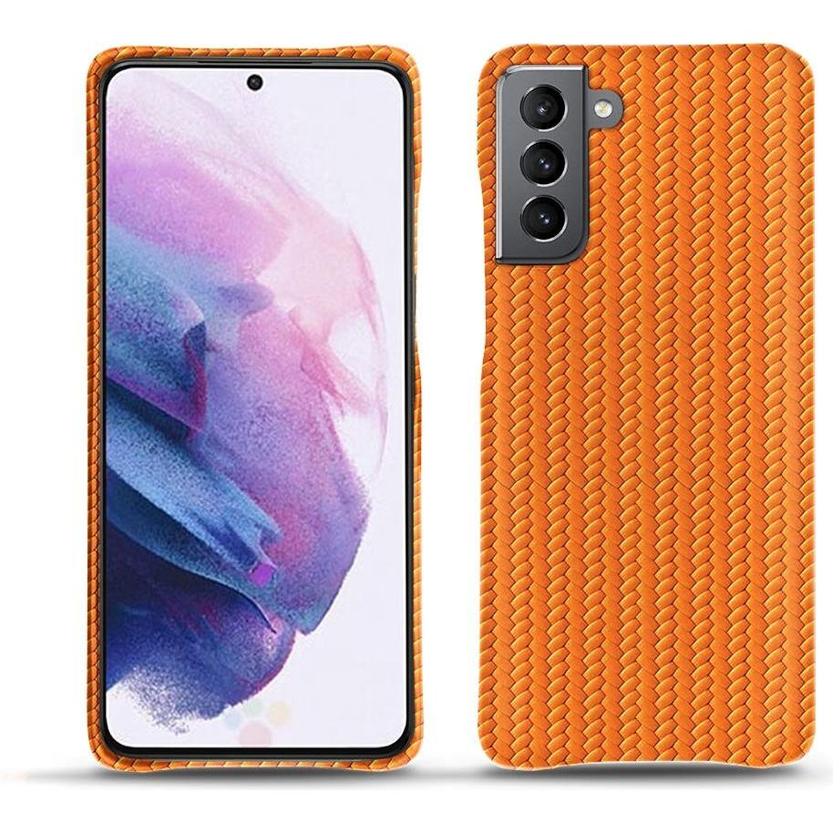 Thumbnail - Noreve Lederschutzhülle (Samsung Galaxy S21), Smartphone Hülle, Orange