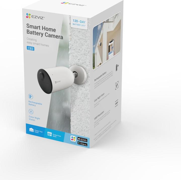 Image du produit EZVIZ - Caméra autonome sur batterie - 1080P - étanche - couleur nuit - Wit (1920 x 1080 Pixels)